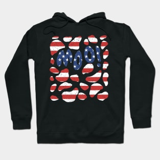 Red White And Moo Cow Funny 4th July Patriotic 2021 Hoodie